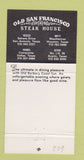 Matchbook Cover San Francisco Steak girlie San Antonio Houston Dallas 30 Strike