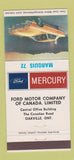 Matchbook Cover - 1972 Ford Mercury Marquis Oakville ON 30 Strike