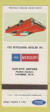Matchbook Cover - Ford Mercury 1968 Meteor Lacombe AB 30 Strike