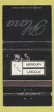 Matchbook Cover - Plaza Lincoln Mercury WEAR 30 Strike