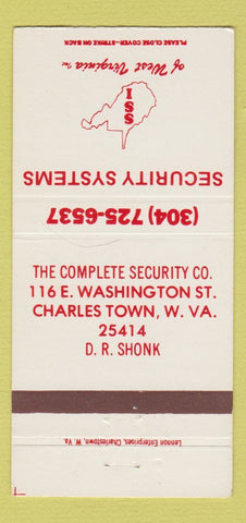 Matchbook Cover - SSI Security Systems Charlestown WV 30 Strike