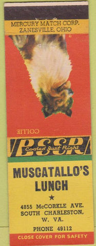 Matchbook Cover - Muscatallo's Lunch South Charleston WV
