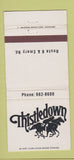Matchbook Cover - Thistledown Horse Racing North Randall OH WEAR 30 Strike