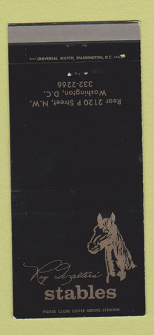 Matchbook Cover - Horse Stables Washington DC 30 Strike