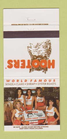 Matchbook Cover - Hooters Owl girlie Nashville Chattanooga TN 30 Strike