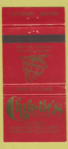 Matchbook Cover - Christie's Newport RI restaurant 30 Strike