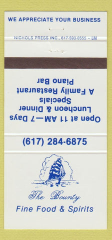 Matchbook Cover - The Bounty Restaurant 30 Strike
