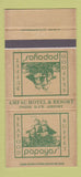 Matchbook Cover - Papaya's Seafood Buffet Dallas Fort Worth TX Airport 30 Strike