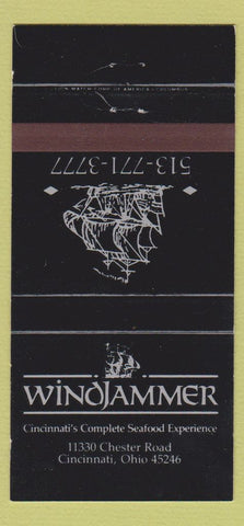 Matchbook Cover - Windjammer Restaurant Cincinnati OH 30 Strike