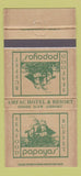 Matchbook Cover - Papaya's Seafood Buffet Dallas Fort Worth TX Airport 30 Strike
