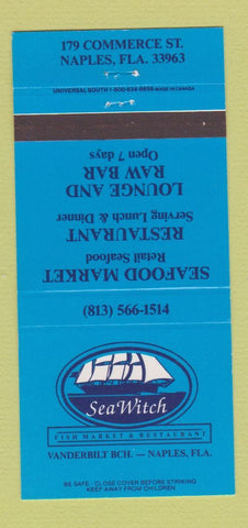 Matchbook Cover - Sea Witch Fish Market Restaurant Naples FL 30 Strike