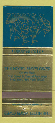 Matchbook Cover - The Hotel Mayflower New York City 30 Strike