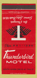Matchbook Cover - Thunderbird Motel Chicago IL 30 Strike