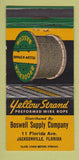 Matchbook Cover - Yellow Strand Wire Rope Jacksonville FL WEAR 30 Strike