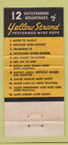 Matchbook Cover - Yellow Strand Wire Rope Jacksonville FL WEAR 30 Strike