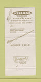 Matchbook Cover - Kellogg Citizens National Bank Green Bay WI 30 Strike