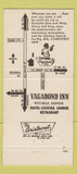 Matchbook Cover - Vagabond Motel Restaurant Rochelle IL 30 Strike