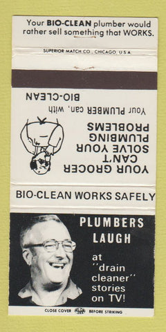 Matchbook Cover - Bio Clean Plumbing Drain Cleaner St Louis MO WEAR 30 Strike
