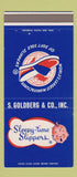 Matchbook Cover - Sleepy Time Slippers S Goldberg Hackensack NJ 30 Strike