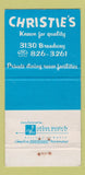 Matchbook Cover - Christie's Seafood 30 Strike