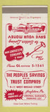 Matchbook Cover - People's Savings Trust Hazleton PA 30 Strike