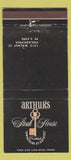 Matchbook Cover - Arthur Steak House Philadelphia PA WEAR 30 Strike