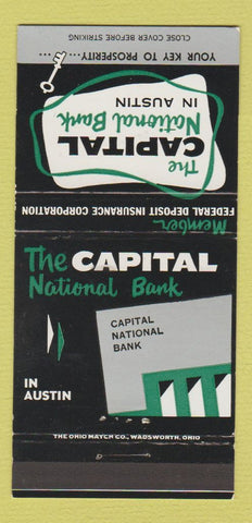 Matchbook Cover - Capital National Bank Austin TX 30 Strike