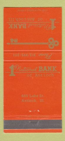 Matchbook Cover - 1st National Bank Antioch IL 30 Strike
