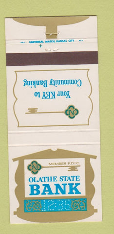 Matchbook Cover - Olathe State Bank KS 30 Strike