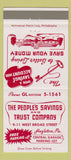 Matchbook Cover - People's Savings Trust Hazleton PA #2 30 Strike