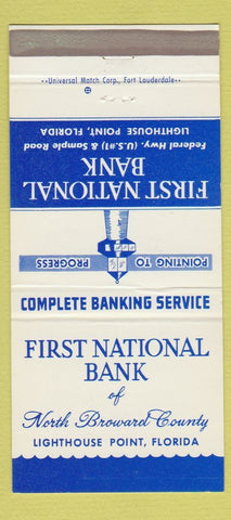 Matchbook Cover - First National Bank Lighthouse Point FL 30 Strike