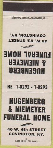 Matchbook Cover - Hugenberg Niemeyer Funeral Home Covington KY