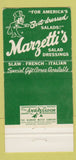 Matchbook Cover - Marzetti's Restaurant Columbus OH 30 Strike