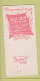 Matchbook Cover - Gift Shop Sisters of Charity Hospital Buffalo NY  30 Strike