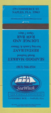 Matchbook Cover - Sea Witch Fish Market Restaurant Naples FL 30 Strike