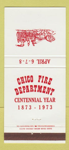 Matchbook Cover - Chico Fire Department CA 1973 30 Strike