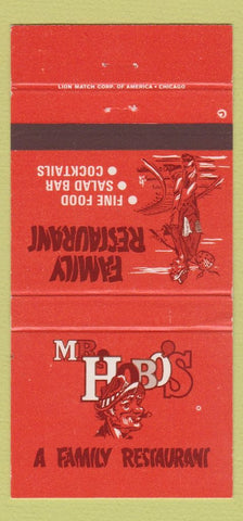 Matchbook Cover - Mr Hobo's Oakbrook Terrace Rolling Meadows IL 30 Strike