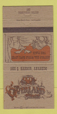 Matchbook Cover - Overland Stage Anaheim CA 30 Strike