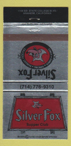 Matchbook Cover - Silver Fox Supper Club Anaheim CA 30 Strike