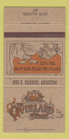 Matchbook Cover - The Overland Stage Anaheim CA 30 Strike