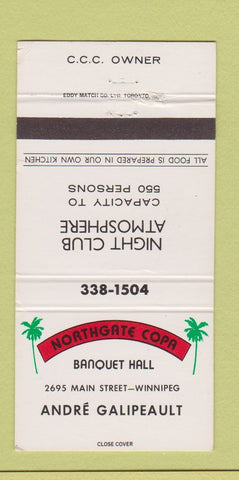 Matchbook Cover - Northgate Copa Winnipeg MB 30 Strike