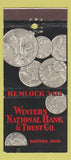Matchbook Cover - Winters National Bank Dayton OH 30 Stick