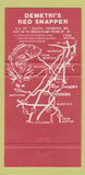 Matchbook Cover - Demetri's Red Snapper Restaurant Foxboro MA 30 Strike