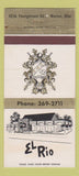 Matchbook Cover - El Rio Restaurant Warren OH WEAR 30 Strike