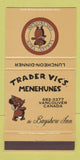 Matchbook Cover - Trader Vic's Tiki Vancouver BC Bayshore Inn 30 Strike