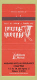 Matchbook Cover - Milbank Mutual Insurance Milbank SD 30 Strike