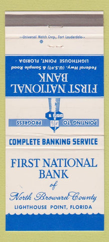 Matchbook Cover - First National Bank Lighthouse Point FL 30 Strike