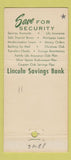 Matchbook Cover - Lincoln Savings BANk Brooklyn NY 30 Stick