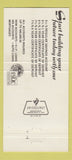 Matchbook Cover - Lincoln Square Savings Chicago IL 30 Strike