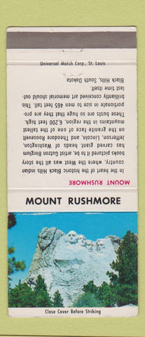 Matchbook Cover - Koch Bros Printers Des Moines IA Mount Rushmore WEAR 30 Strike